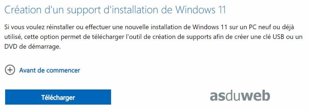 Télécharger Windows 11 Media creation Tools